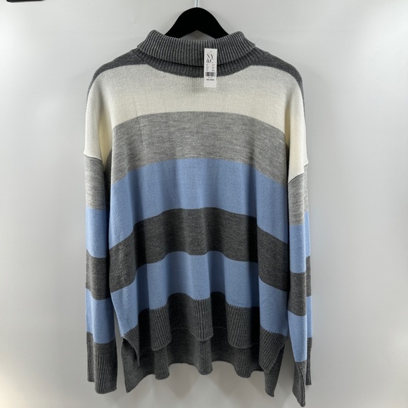 New York & Company Tops - New York & Company Striped Turtleneck Sweater – Women’s XXL NWT